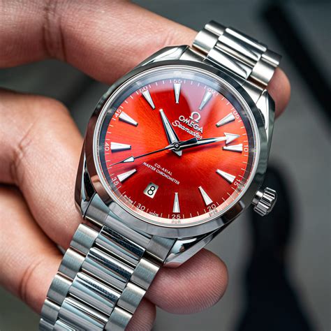 omega red watch|omega seamaster aqua terra 2022.